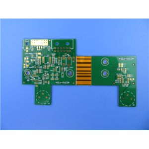 4 Layer Rigid-Flex PCB Built On 1.6mm FR4 and 0.2mm Polyimide
