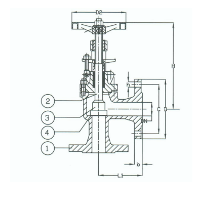 Dn200 Pn16 Cast Iron Globe Valves Flange Type Manual Operated Angel