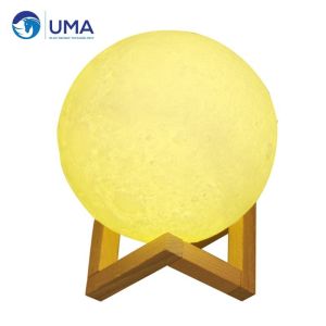 2700K LED Moon Space Lamp Environmental PLA 3D Printing 12cm x 15cm Null Design