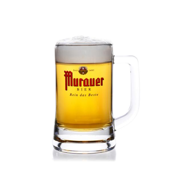 Factory Wholesale Lead Free High Quality Crystal Transparent Glass Boot Beer Glass with Handle