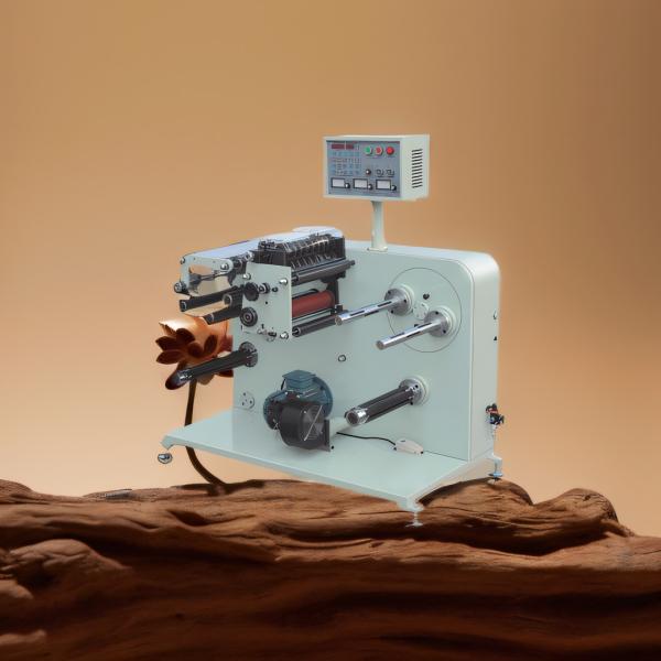 FQ-320FII SLITTING MACHINE MAGNETIC BRAKE AND CLUTH TURRET REWINDING AUTOMATIC INFLATION FOR AIR SHAFT 16MM 8 KNIFES