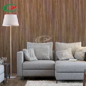 Practical Fireproof Wall Wood Slats , Multipurpose Wooden Wall Panel