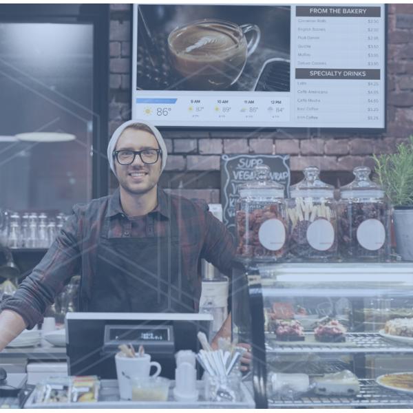 LG Panel Mount Digital Signage Menu Board 50000 Hours Life For Restaurants