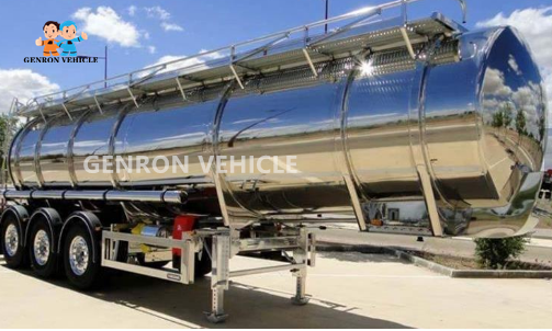 Mechanical Q235 Plate 5000L 3 Axles Liquid Tanker Trailer