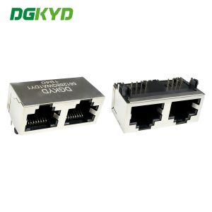 RJ45 network socket connector with shielded female socket/interface/network port