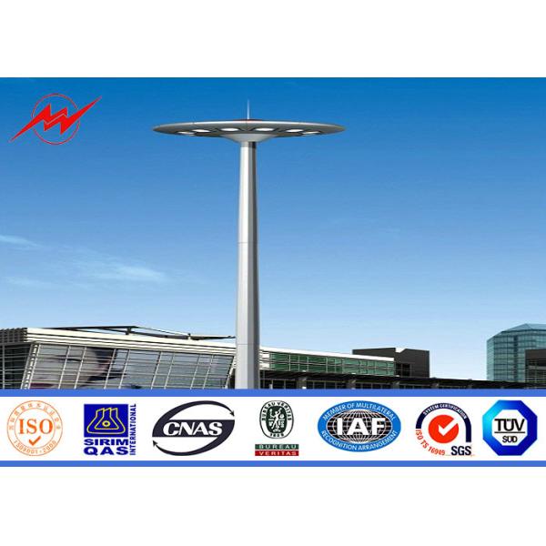 Quality 28m Q345 Customized Galvanized High Mast Pole With Lifting Systems for sale