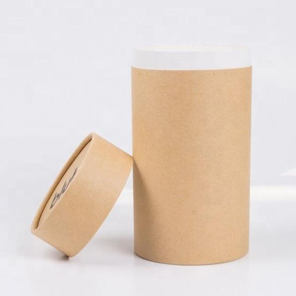 Cardboard Candle Tube Packaging Gift Box With Lid Cylinder Custom Printing
