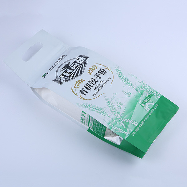 Quality 10kg 60mic Rice Packing Bag Heated Rice Bag Resealable Zip Lock With Handle for sale