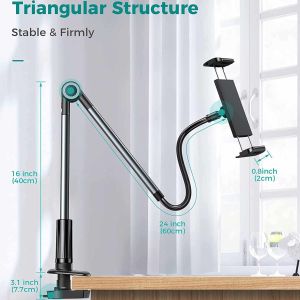 360 Flexible Lazy Cell Phone Gooseneck Holder Long Arm tablet pc mount RoHS