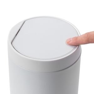 Pressing Type 1.5L Desktop Trash Bin Stainless Steel Mini Waste Can for Office