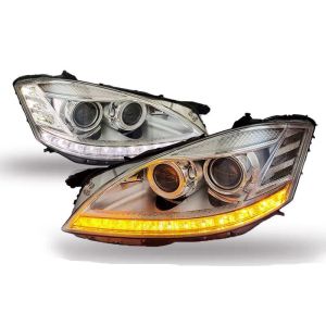 S Class W221 Headlight Daytime Running LED Lights Modified for Benz S300 S350