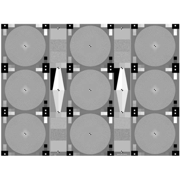 Quality Sinusoidal Siemens Star Resolution Test Chart YE0253 9x Modulated For Self Calibration for sale