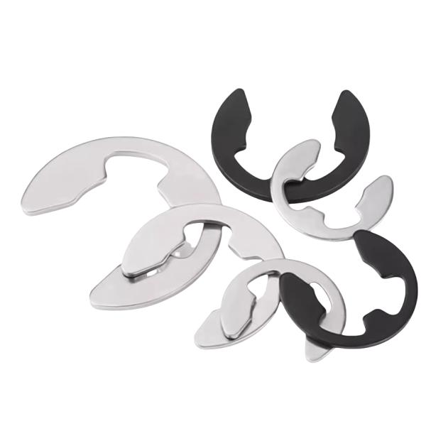 Split Style Stainless Steel E-Type Circlip Retaining Ring for Mining Equipment Maintenance Services M1.5-M10 Heavy Duty