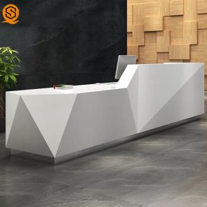 Rhombus Artificial Stone Reception Desk
