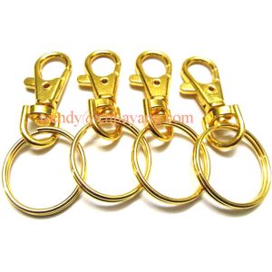 jiayang rainbow color snap hooks flat key ring and keyring split with chains