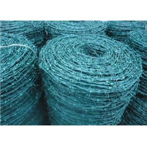 Twist weaving pvc coated green High Tensile Barbed Wire Fence