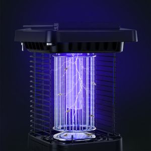 1300V USB Rechargeable Solar Powered Bug Zapper Lantern Mosquito Zapper Lamp UV