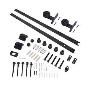 Wholesale 6.6' T-Shaped Heavy Duty Barn Door Rollers And Tracks Hanging Rail Exterior from china suppliers