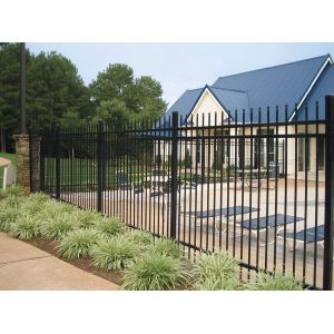 China Galvanized Black Steel Temporary Picket Fence Tubular on sale