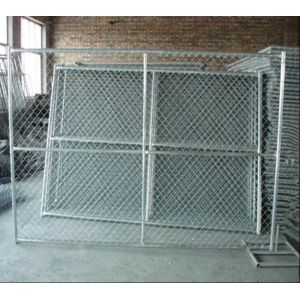 No dig temporary chain link fence tubing 1½(38mm) 16ga/1.6mm thickness 8ft x 14ft mesh aperture 2½x2½ (63mmx63mm)12ga