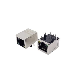 Metal Shielded Magnetic Megabit POE RJ45 Connector
