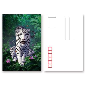 China Durable Animal Theme OEM 3D Lenticular Postcard / Gift Card Printing on sale