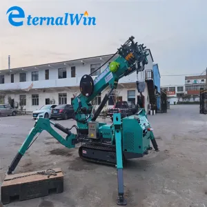 Mini Spider Crane With Electric And Diesel Power Multiple Colors