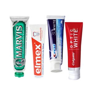Cosmetic Aluminum Squeezed Toothpaste Tube Glossy Coating ISO4001 MDPE