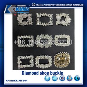 Diamond Decorative Shoe Making Accessories Buckles PE Material Multicolor