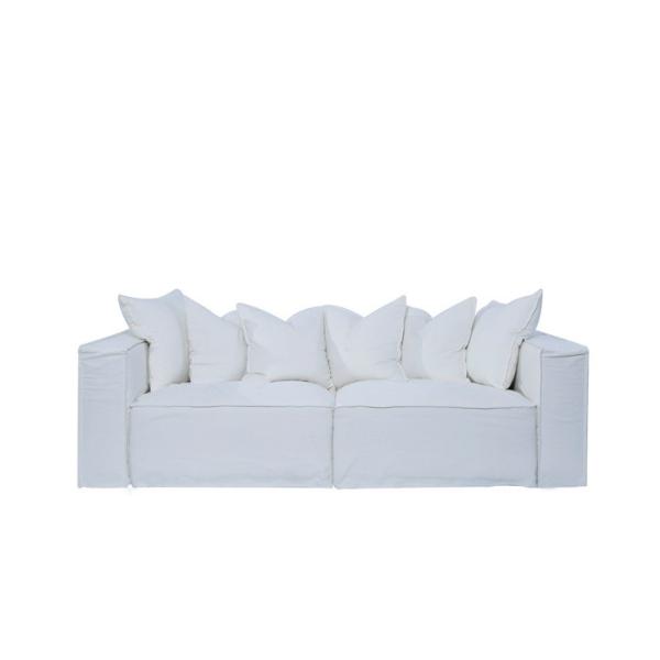 Linen Fabric Removable Cover Sofas With Washable Covers White