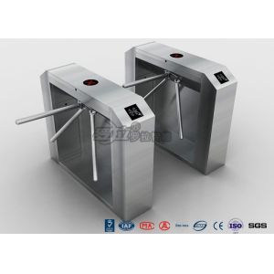 Fingerprint Reader Tripod Turnstile Gate , Full Automatic 304 Stainless Steel