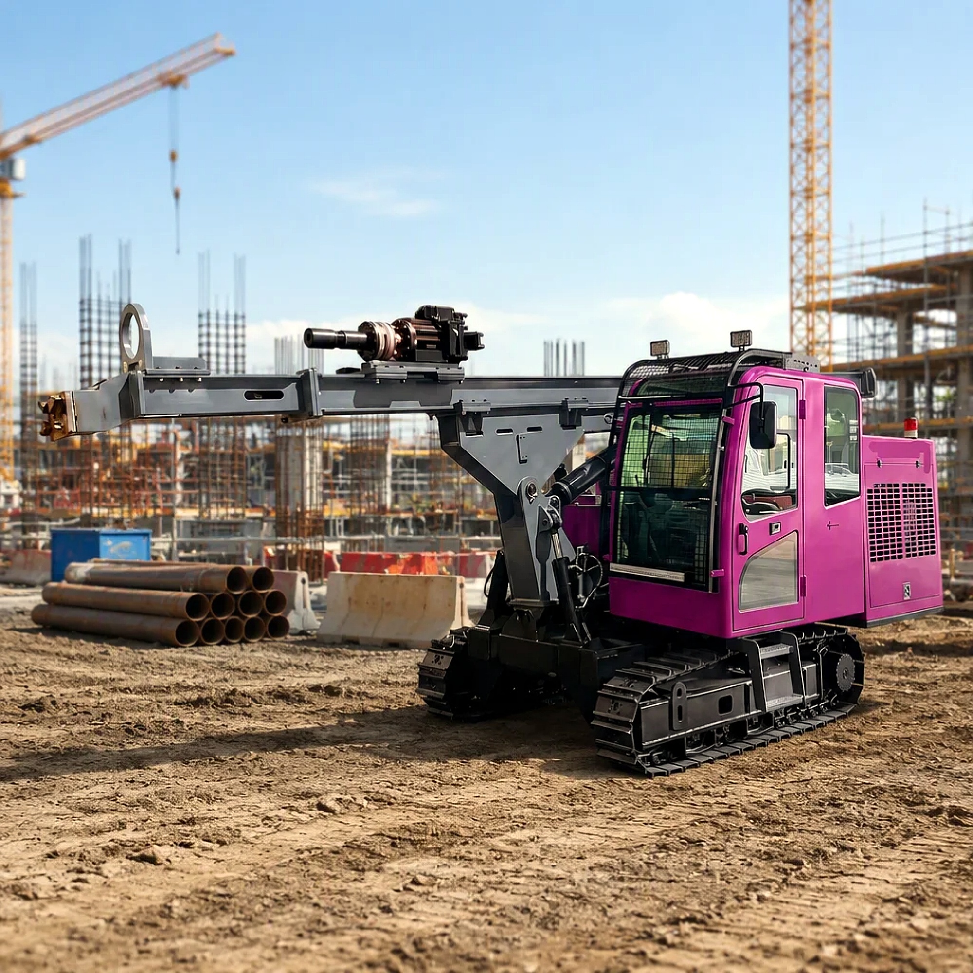 Pile Driver Machine High Frequency Impact Directly Piling Machinery Building Foundations Crawler Pile Driving Rig