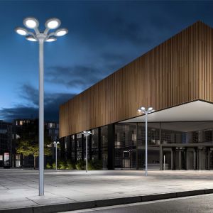 China Aluminum Solar Street Light 33W/5V 6500K With 3 Lights IP65 Waterproof on sale