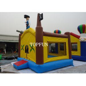 Wholesale Yellow Outdoor Kids Amusement Park , Inflatable Jumping Castle 5 x 4 m OEM from china suppliers