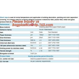 Plastic Core Washi Paper 5cm Japanese Paper Tape Card Crafting, Gift Box Package