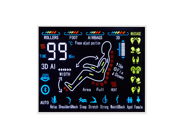 VA Display Factory Custom Segment Monochrome LCD Color With Silk Screen for