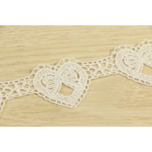 Polyester Guipure Lace Trims With Heart Pattern Multiapplication