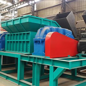 Double Shaft Shredder for Recycling Waste Rubber Tires of Used Cars and