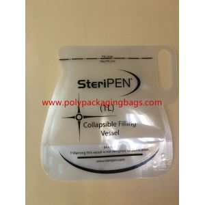 Custom Stand Up Pouch With Spout / 500ml Transparent Water Bags