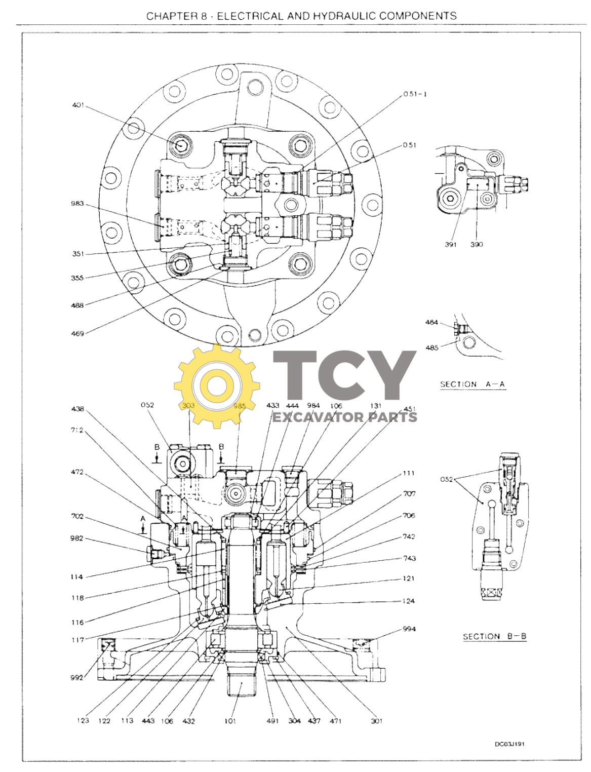 24100J16661F4 SWING REDUCTION ASSEMBLY LC15V00003F1 LC15V00003F2R LC15V00003F2C