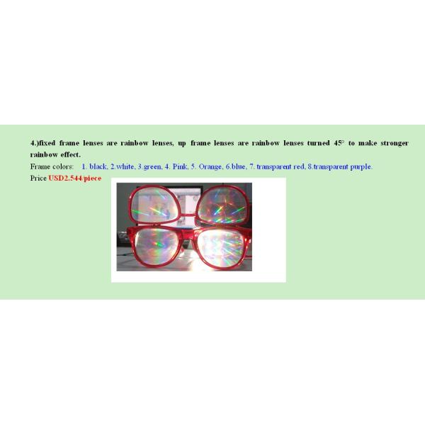 Flip Up Double Plastic Diffraction Glasses