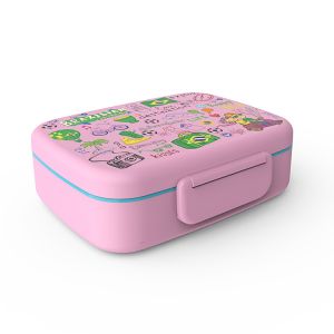 Plastic Customized Pattern Plastic Bento Lunch Box Multi-partition Leak-proof