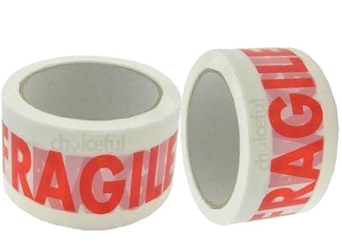 White Printed Packaging Tape / Adhesive White Caution Tape / Customized Tape