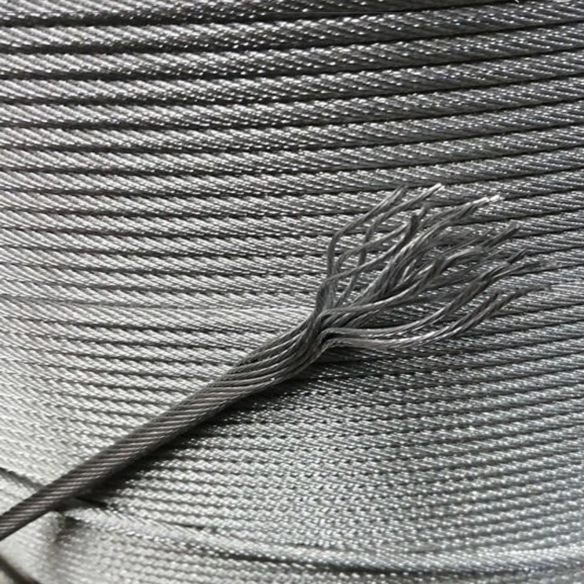 ISO9001/ISO14001 Certified 500FT 1000FT 7x7 Stainless Steel Wire Rope for Aircraft Cable Deck Cable Railing Kits Hardware