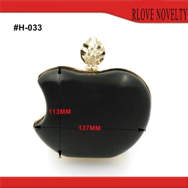 Fashion design 137*113 MM gold color apple shape metal box purse frame