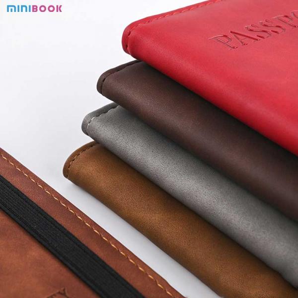 Vintage Business Passport Covers Holder Multi-Function ID Bank PU Leather Wallet Case