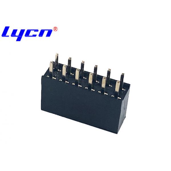 Y Terminal Double Row Female Pin Header Connector H=8.5 Withstand Voltage 300