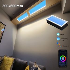 Tunable LED Fake Skylight Circadian Lighting 2200K-7800K with IP44 / 50 Smart