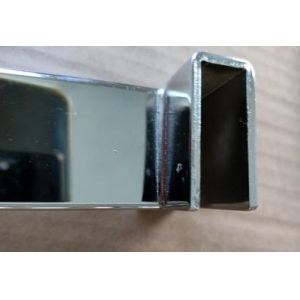 AT-0084 12" HANGRAIL BRACKET HOLDS RECTANGULA TUBING FOR GRID, CHROME,