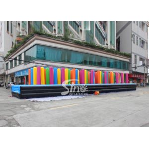 Colorful outdoor kids N adults pillar inflatable obstacle for sale from Sino